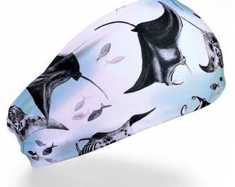 Manta Ray SCUBA Diver Headband | Non-slip, Fade Resistant, UV Protection, Quick Dry | Watersports, Snorkeling, Swimming, Diving