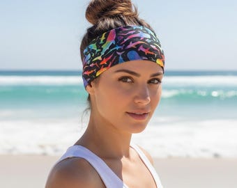 Rainbow Shark Gifts SCUBA diving Headband Stretchy Swimwear Fabric Hair Band Dive Accessories Ocean Hair
