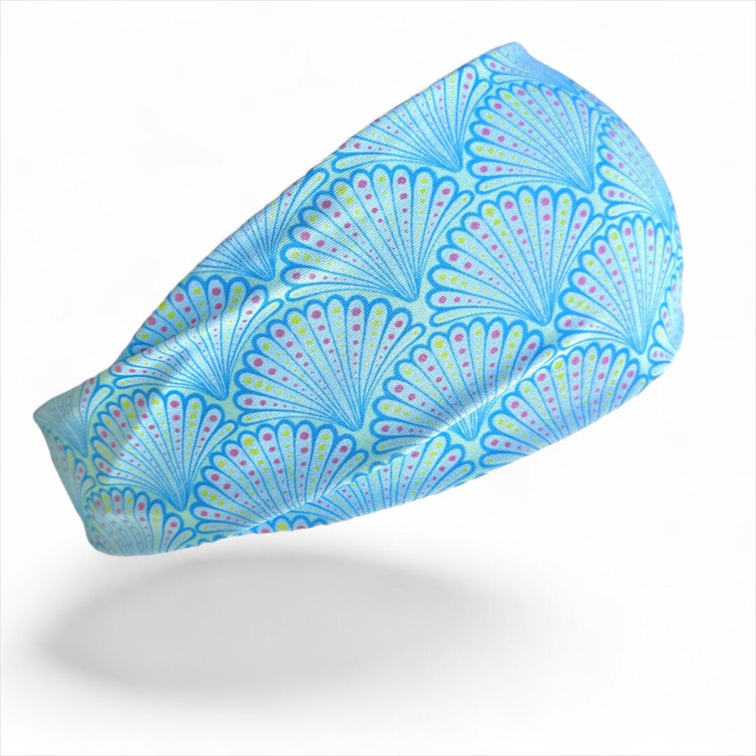 Blue Seashell Scuba Diving Headband | Non-slip + Fade Resistant + Sun ...