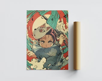 Demon Slayer Poster Unframed Anime Canvas Prints Tanjiro Kamado