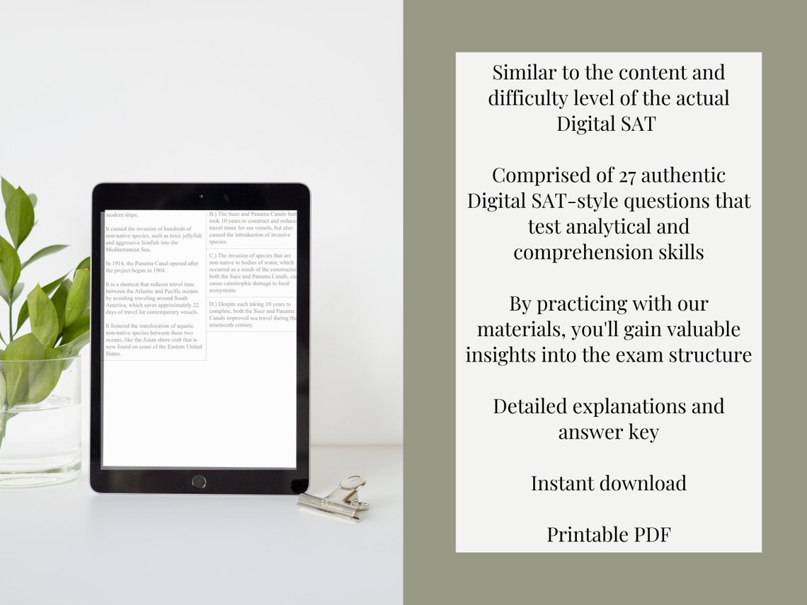Digital SAT Reading and Writing Module 27 Authentic Satstyle