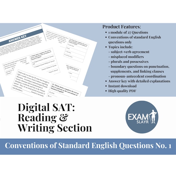 Digital SAT Reading and Writing Module - Conventions of Standard