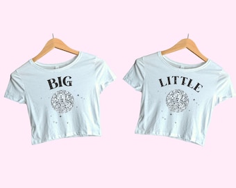 Big Little Reveal Disco themed Baby Tee, Sorority Reveal Shirts, Disco Big Little Themes