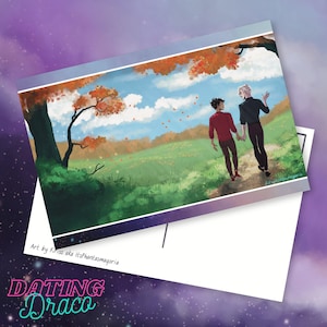 Drarry ""Erstes Date"" Postkarte | Dating Draco Visual Novel | Handgemachte Postkarte | Drarry | PS
