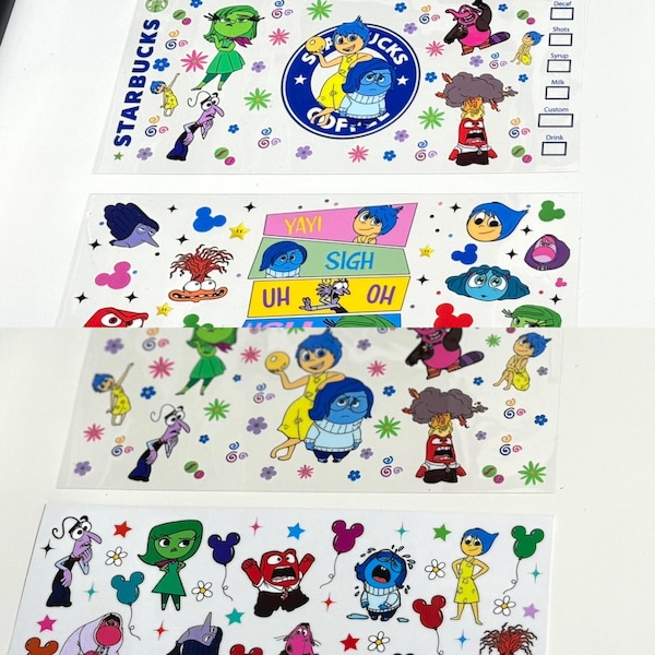 Movie UV DTF cup wrap for 16oz libbey glass