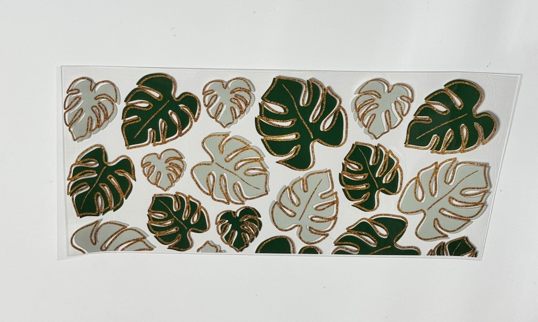 Monstera UV DTF Cup Wrap for 16oz Libbey Glass - Etsy