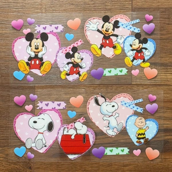 Love UV DTF cup wrap for 16oz libbey glass