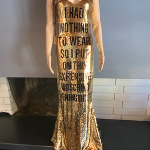Moschino Couture &quot;I had nothing to wear so I put on this expensive Moschino Evening Dress&quot;