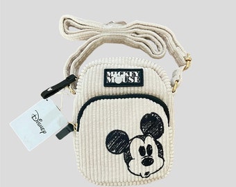 Mickey Mouse Crossbody Phone Case Crossbody Corduroy Shoulder Bag