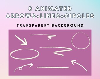 Animated Arrows, Lines, & Circles | Aesthetic Hand-Drawn Overlays | Easy-To-Use for Youtube Video Editing in Final Cut, iMovie, DaVinci etc.