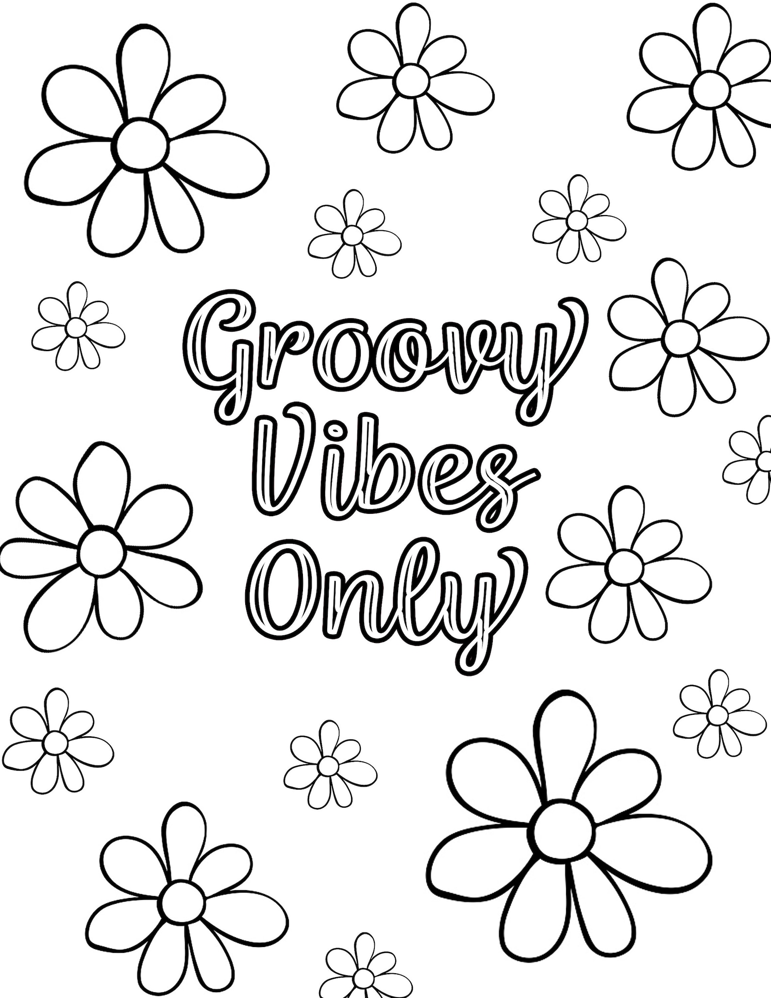 Groovy Coloring Sheet Printable Etsy Groovy Coloring Sheet Printable Etsy