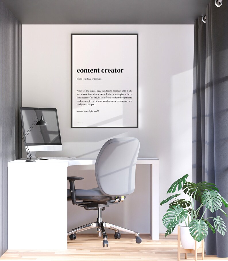 Content Creator Poster Definition, Printable Design / Content Creator ...