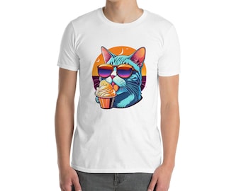 Cat Icecream Summer Short-Sleeve Unisex T-Shirt