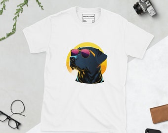 Labrador T-Shirt Summer Glasses / Unisex, Dog T-Shirt, Doglove, Cute, Drawing Design, I love my dog