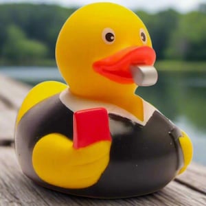 Referee Rubber Duck Cruise Ducks Kids Bath Toys Stress Relief Debugging Rubber Duck Sports Fanatic Soccer Fan Gift for Coach Rubber Duck