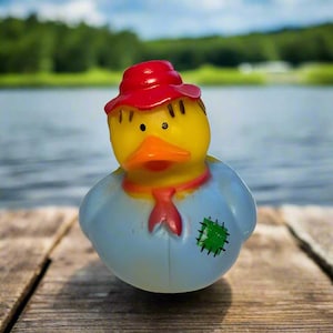 Scarecrow Blue Rubber Duck Cruise Ducks Kids Bath Toy Stress Relief Debugging Rubber Ducky Ducking Birthday Gifts Duck of the Month