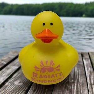 Radiate Kindness Inspiration Rubber Duck Cruise Ducks Kids Bath Toys Stress Relief Debugging Rubber Ducky Ducking Duck of the Month