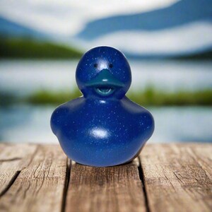 Glitter Blue Rubber Duck Cruise Ducks Kids Bath Toy Stress Relief Debugging Rubber Ducky Ducking Birthday Gifts for Kids Gender Reveal