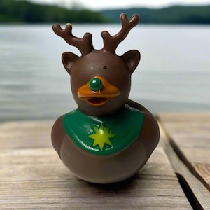 Green-nosed Reindeer Rubber Duck Cruise Ducks Rubber Ducky Kids Toys Bath Toys Quack