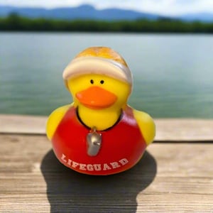 Lifeguard Girl Rubber Duck Cruise Ducks Kids Bath Toy Stress Relief Debugging Rubber Ducky Swim Team Gift Summertime Rubber Duck Swimmer