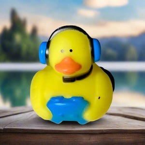 Gamer Blue Rubber Duck Cruise Ducks Kids Bath Toy Stress Relief Debugging Rubber Ducky Ducking Birthday Gifts Duck of the Month