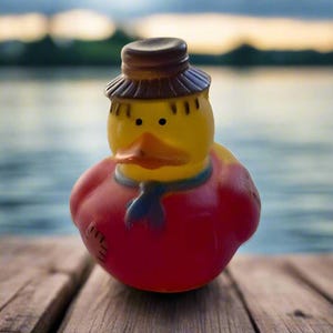Scarecrow Farm Red Rubber Duck Cruise Ducks Kids Bath Toy Stress Relief Debugging Rubber Ducky Ducking Birthday Gifts Duck of the Month