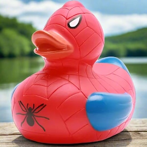 Spidey Rubber Duck Cruise Ducks Kids Bath Toy Stress Relief Debugging Rubber Ducky Ducking Birthday Gift for Boys Super Hero Rubber Duck