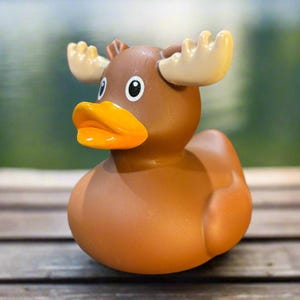 Moose Rubber Duck Cruise Ducks Kids Bath Toys Stress Relief Debugging Animal Rubber Duck Wildlife Rubber Duck Birthday Gift for Kids Party