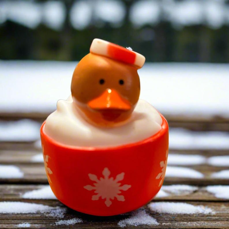 Hot Chocolate Peppermint Rubber Duck Cruise Ducks Kids Bath Toy Stress