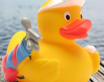 Handyman Rubber Duck Cruise Ducks Kids Bath Toy Stress Relief Debugging Rubber Ducky Ducking Birthday Gift for Him Repairman Gift