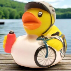 Cyclist Rubber Ducky Cruise Ducks Kids Bath Toys Stress Relief Debugging Rubber Ducky Ducking Birthday Gift for Cyclist Biker Duck