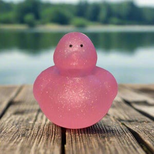 Glitter Pink Rubber Duck Cruise Ducks Kids Bath Toy Stress Relief Debugging Rubber Ducky Ducking Birthday Gifts Duck of the Month