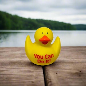 Inspirational You Can Do It Rubber Duck Cruise Duck Kid Bath Toy Stress Relief Debugging Rubber Ducky Ducking Birthday Gift for Teens