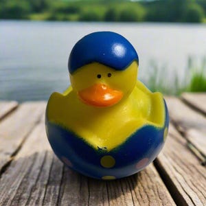 Easter Egg Crack Blue Rubber Duck Cruise Ducks Kids Bath Toys Stress Relief Debugging Rubber Ducky Ducking Birthday Gifts Duck of the Month
