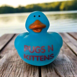 Pugs and Kittens Rubber Duck Cruise Ducks Kids Bath Toy Stress Relief Debugging Rubber Ducky Ducking Birthday Gifts Duck of the Month