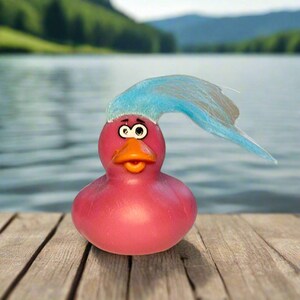 Silly Eyed Comb Over Red Rubber Duck Cruise Ducks Kid Bath Toy Stress Relief Debugging Rubber Ducky Ducking Birthday Gift Duck of the Month