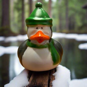 Snow Penguin Green Rubber Duck Cruise Ducks Kids Bath Toy Stress Relief Debugging Rubber Ducky Ducking Christmas Stocking Stuffer