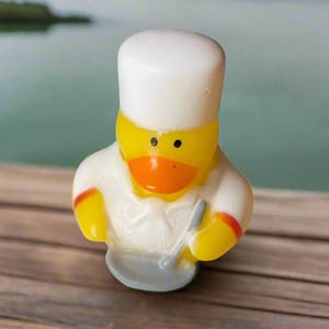 Chef Red Rubber Duck Cruise Ducks Kids Bath Toys Stress Relief Debugging Rubber Ducky Ducking Birthday Gifts Duck of the Month