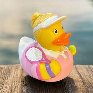 Tennis Girl Rubber Duck Sports Rubber Duck Gift for Tennis Player Rubber Duck Fitness Gift for Tennis Coach Gift Tennis Players
