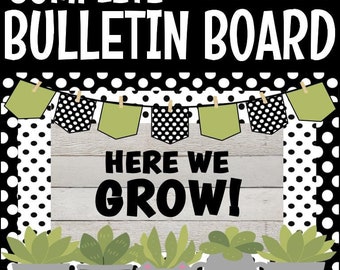 Hier groeien we! Complete bulletinboardkit voor terug naar school met planten