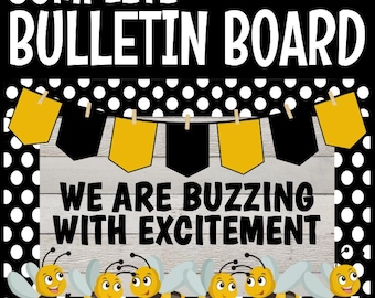 We bruisen van de opwinding Prikbord Terug naar school-decoratie met bijen