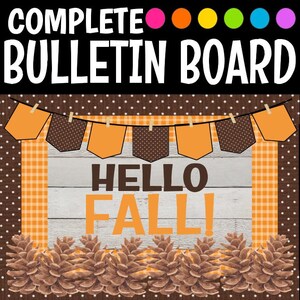 Hello Fall! Bulletin Board Kit Fall Autumn Classroom Decor
