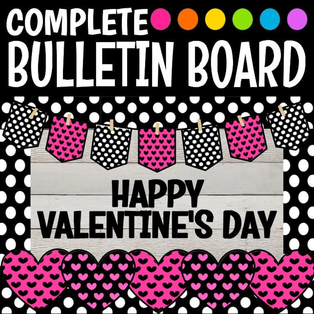 Valentine's Day | Bulletin Board | Classroom Decor | Pink Hearts | Door ...