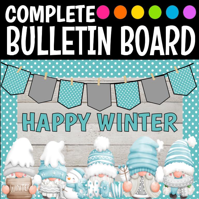 Happy Winter Complete Bulletin Board Kit Classroom Decor Snow Gnomes - Etsy