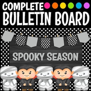 Spooky Season Bulletin Board Kit: Halloween Classroom Decor (Digital Download)