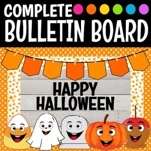 Happy Halloween Bulletin Board Kit: Klassenzimmer Dekoration (Digitaler Download)