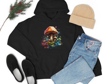 Przytulna, stylowa i inspirowana grzybami moda - bluza z kapturem z grzybem, damska bluza z kapturem, prezent dla dziewczyny, prezent z grzybem, ciepło i wygoda