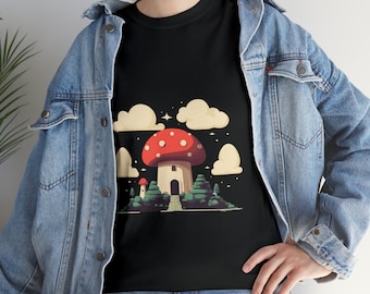 Trippy Pilz T-shirt, Hippie Cottagecore Pilz Shirt, Naturliebhaber Pilz Tee, Fungus Shirt, Retro Pilz Tshirt