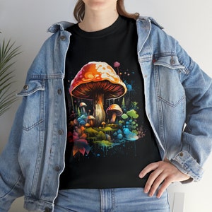 Unisex Heavy Cotton Tee aesthetic mushroom shirts, magic mushroom shirts, botanical shirts, cottagecore shirts, nature lover mushroom tees
