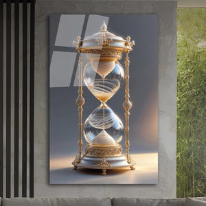 Hourglass Wall Art, Tempered Glass Wall Art, Glass Printing, High Quality, Wall Hanging , Glassware , Modern Wall Art , Birthday Gift